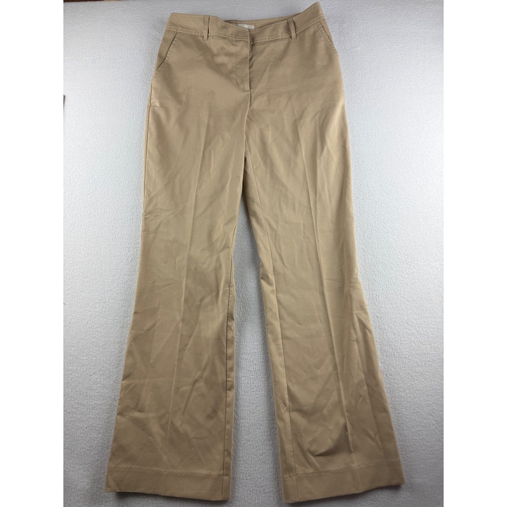 Talbots Heritage Fit Tan Khaki Straight Leg Trousers Womens Size 4 Workwear